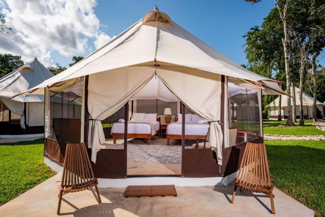 Hotel Xakluum Eco Glampings Puerto Morelos Exteriér fotografie