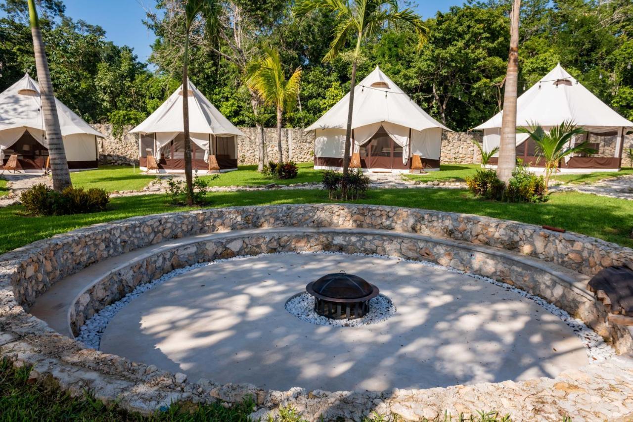 Hotel Xakluum Eco Glampings Puerto Morelos Exteriér fotografie