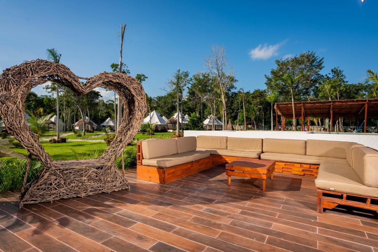 Hotel Xakluum Eco Glampings Puerto Morelos Exteriér fotografie