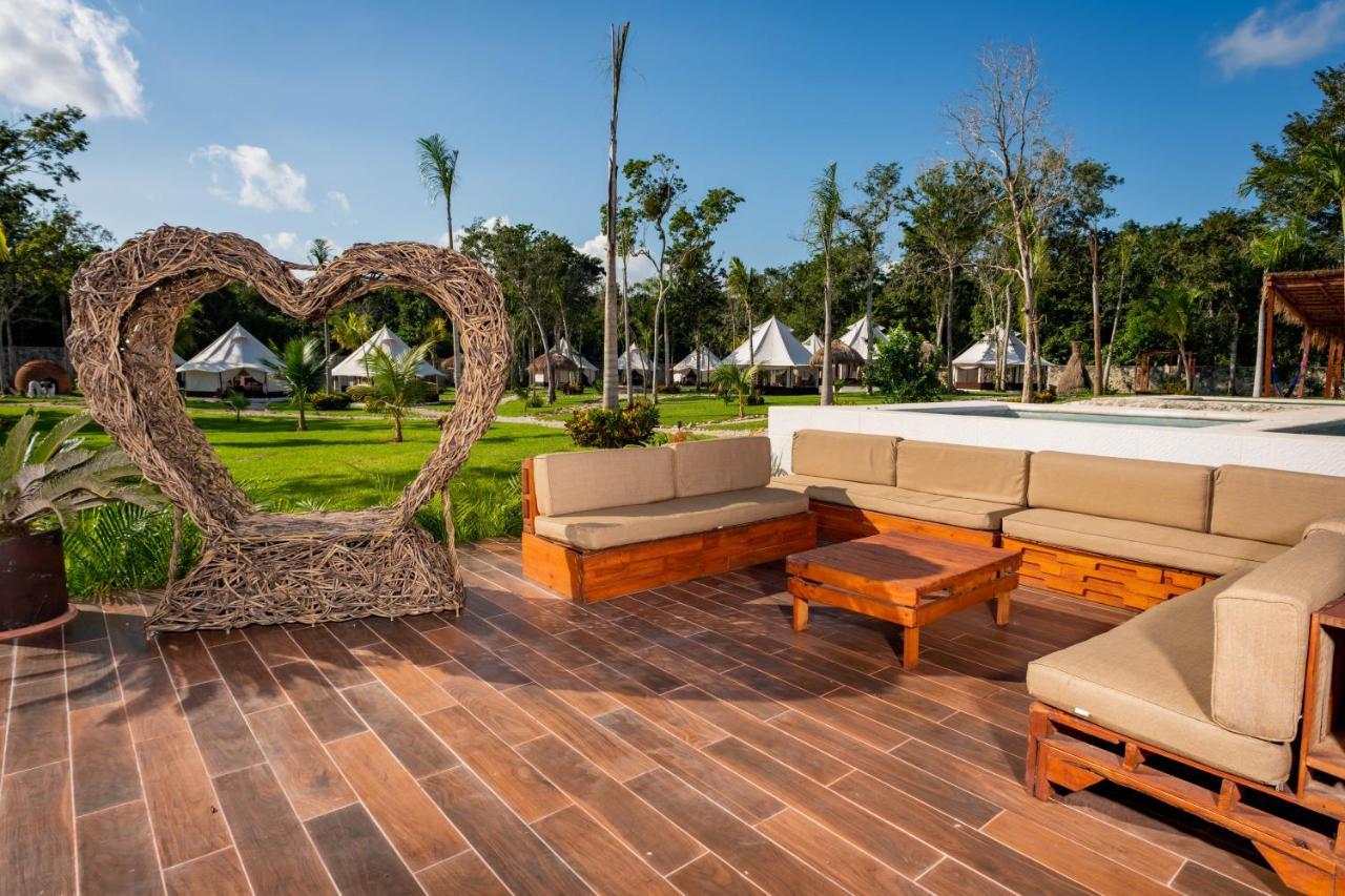 Hotel Xakluum Eco Glampings Puerto Morelos Exteriér fotografie