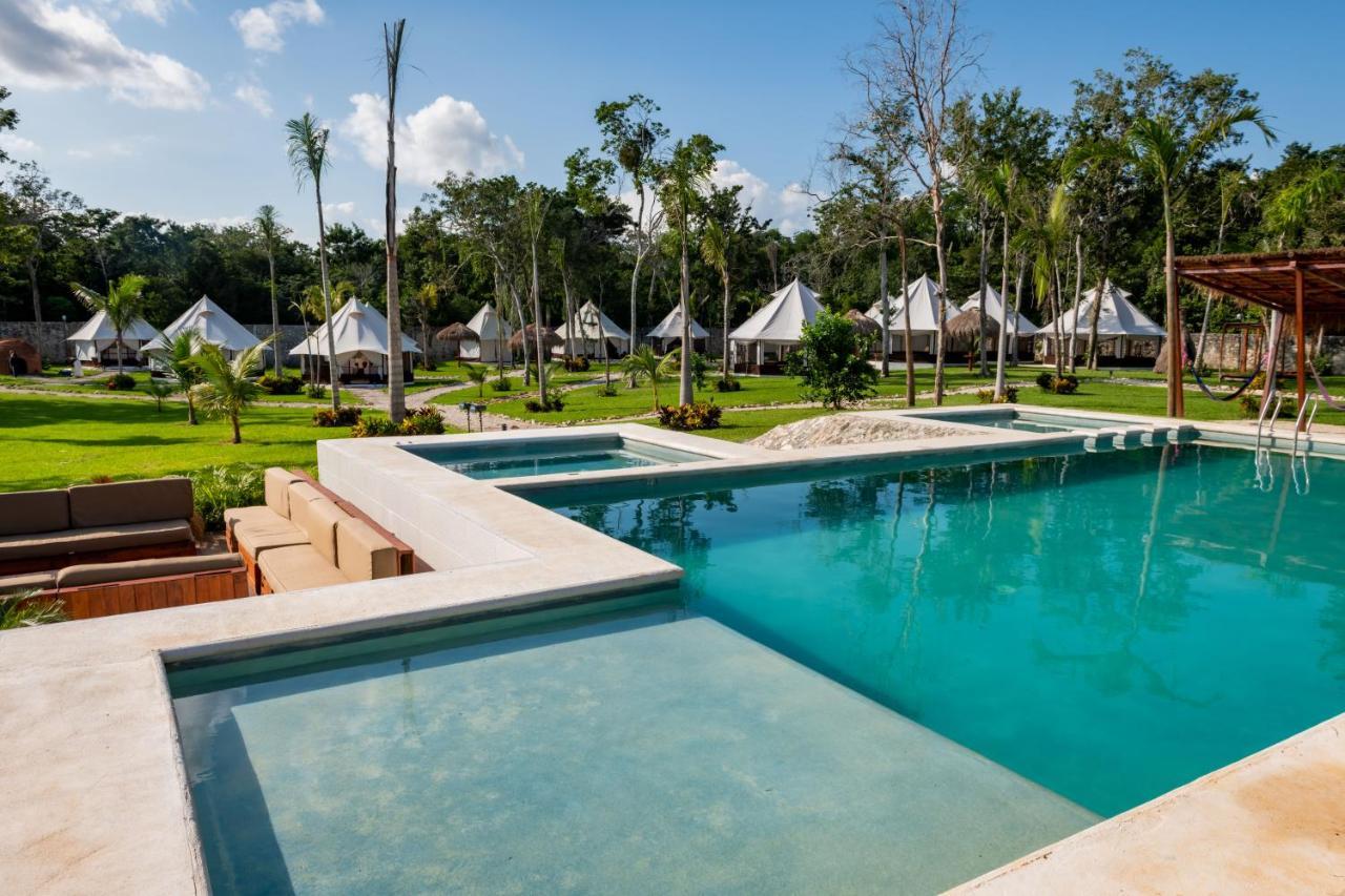 Hotel Xakluum Eco Glampings Puerto Morelos Exteriér fotografie