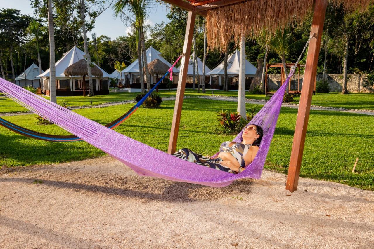Hotel Xakluum Eco Glampings Puerto Morelos Exteriér fotografie