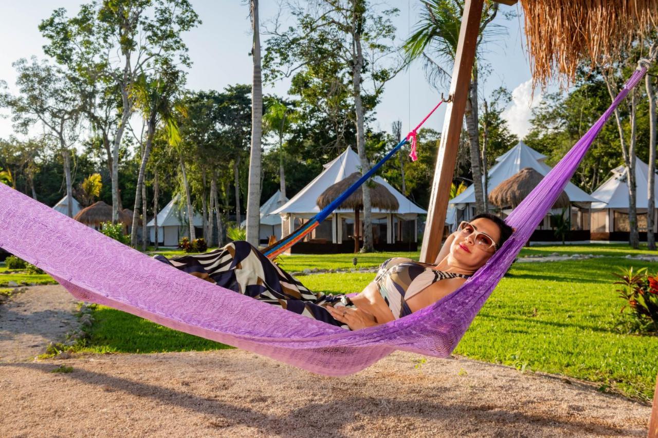 Hotel Xakluum Eco Glampings Puerto Morelos Exteriér fotografie